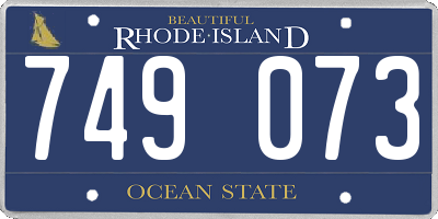 RI license plate 749073