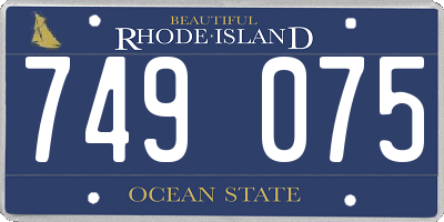 RI license plate 749075