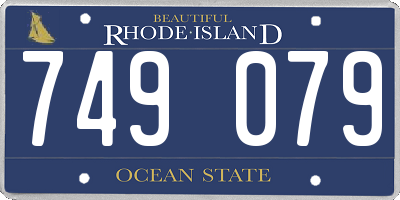 RI license plate 749079