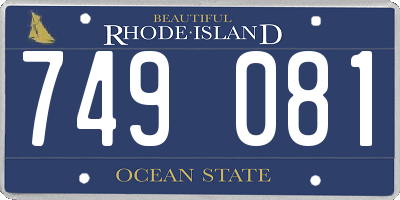 RI license plate 749081