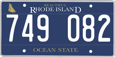 RI license plate 749082