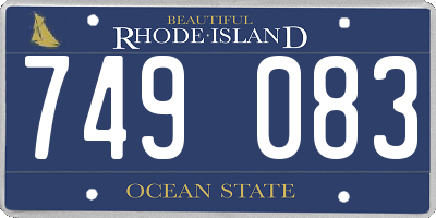 RI license plate 749083