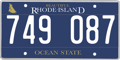 RI license plate 749087