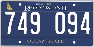 RI license plate 749094