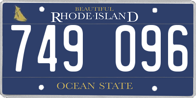 RI license plate 749096