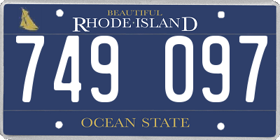 RI license plate 749097