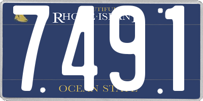RI license plate 7491
