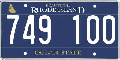 RI license plate 749100
