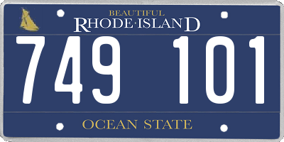 RI license plate 749101