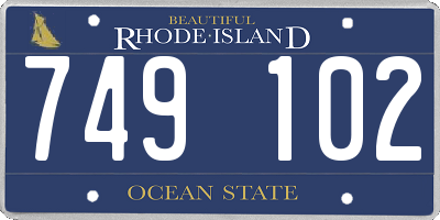 RI license plate 749102