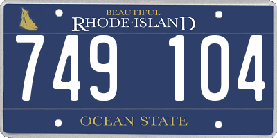 RI license plate 749104