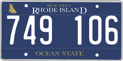 RI license plate 749106