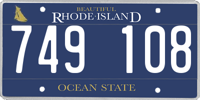 RI license plate 749108