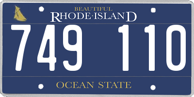 RI license plate 749110