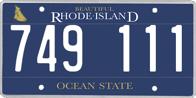 RI license plate 749111