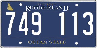 RI license plate 749113