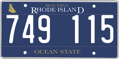 RI license plate 749115
