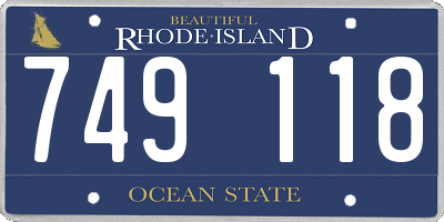 RI license plate 749118