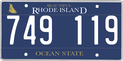 RI license plate 749119