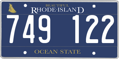 RI license plate 749122