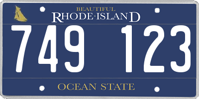 RI license plate 749123