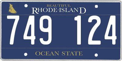 RI license plate 749124