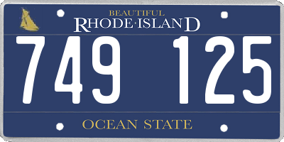 RI license plate 749125