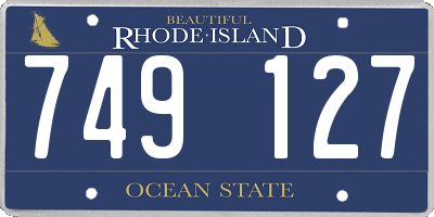 RI license plate 749127