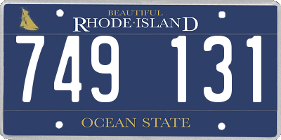 RI license plate 749131