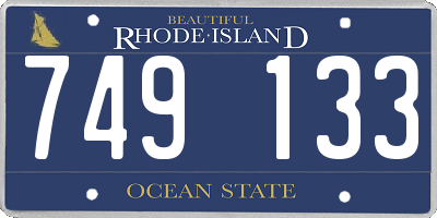 RI license plate 749133