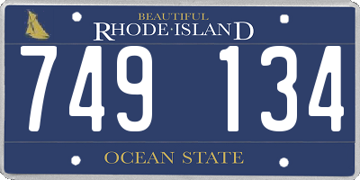 RI license plate 749134