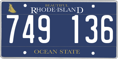 RI license plate 749136