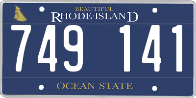 RI license plate 749141