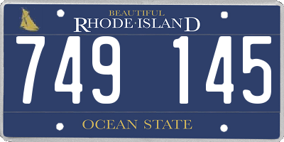 RI license plate 749145