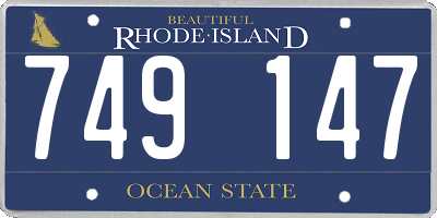 RI license plate 749147