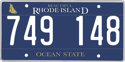 RI license plate 749148