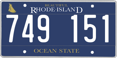 RI license plate 749151