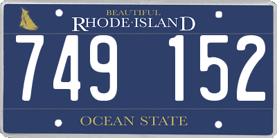 RI license plate 749152