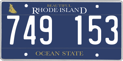 RI license plate 749153