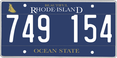 RI license plate 749154