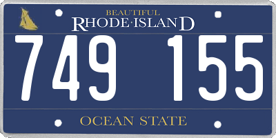 RI license plate 749155