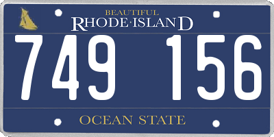 RI license plate 749156