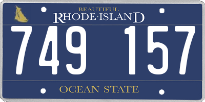 RI license plate 749157