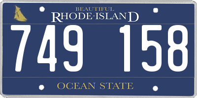 RI license plate 749158
