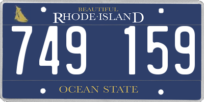 RI license plate 749159