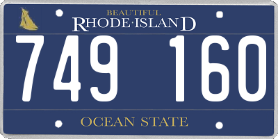 RI license plate 749160