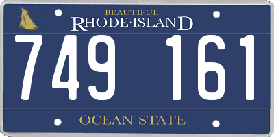 RI license plate 749161