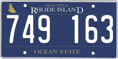 RI license plate 749163
