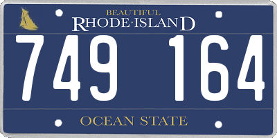 RI license plate 749164