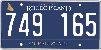 RI license plate 749165